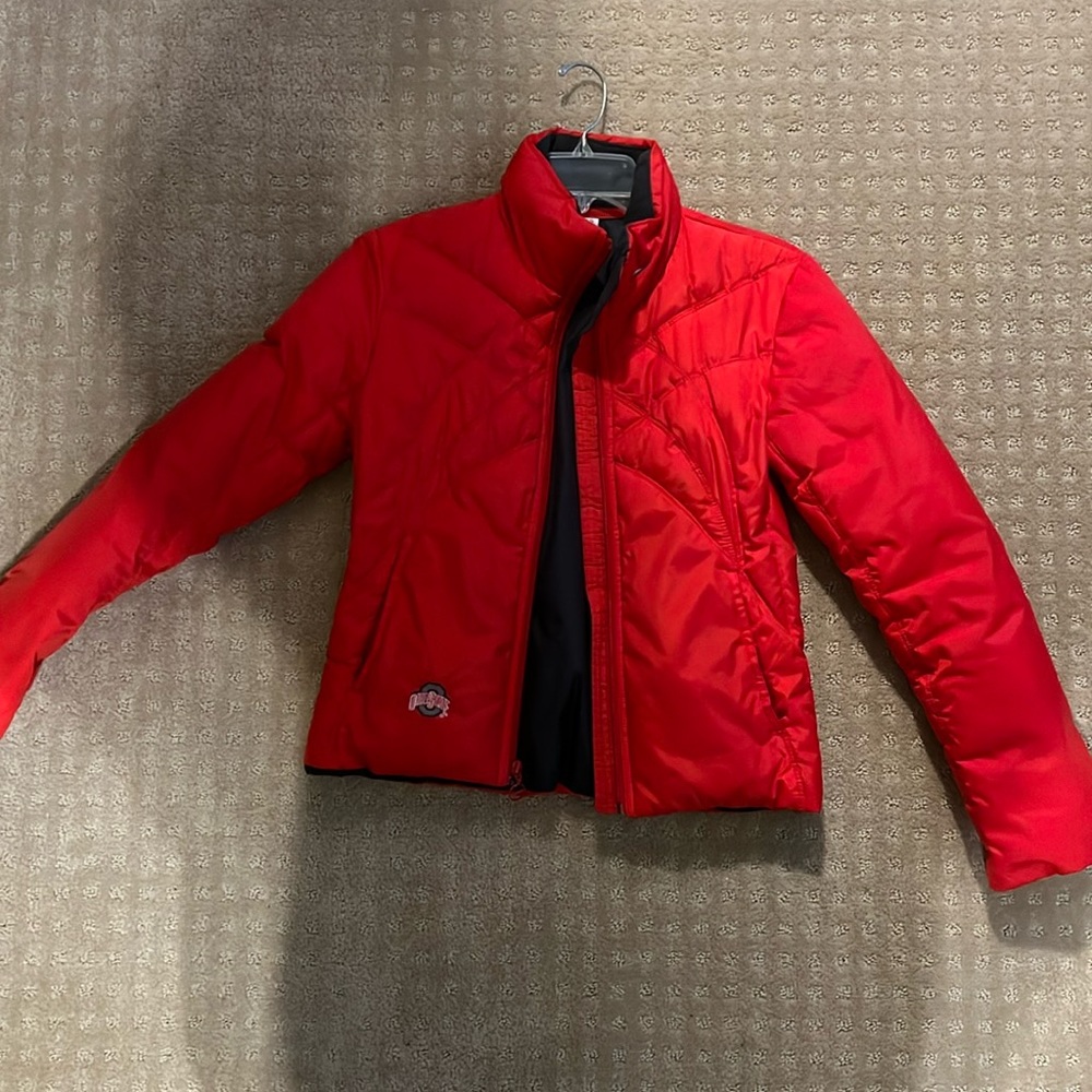 Nike XS Ohio State red quilted jacket